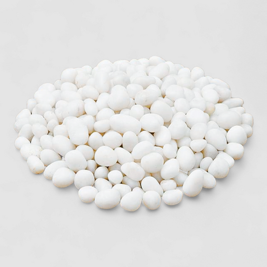 White Round Pebble Stones -  Small Size